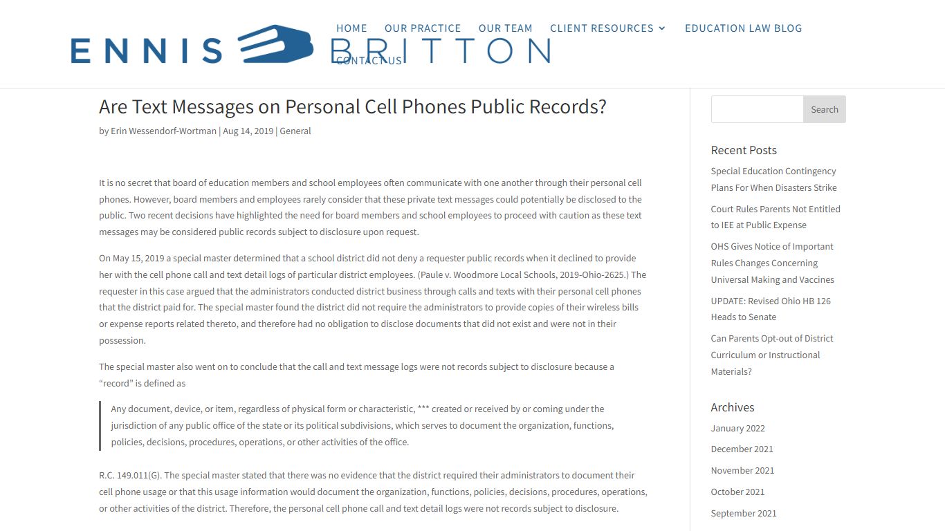 Are Text Messages on Personal Cell Phones Public Records ...