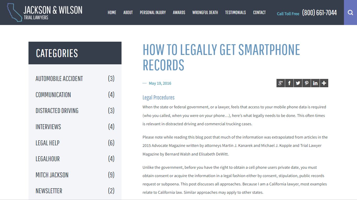 How to Legally Get Cell Phone Records - JACKSON & WILSON